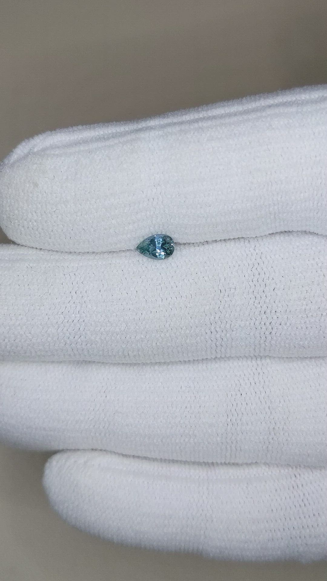 0.35 Ct. Greenish Blue Sapphire from Montana Size Video