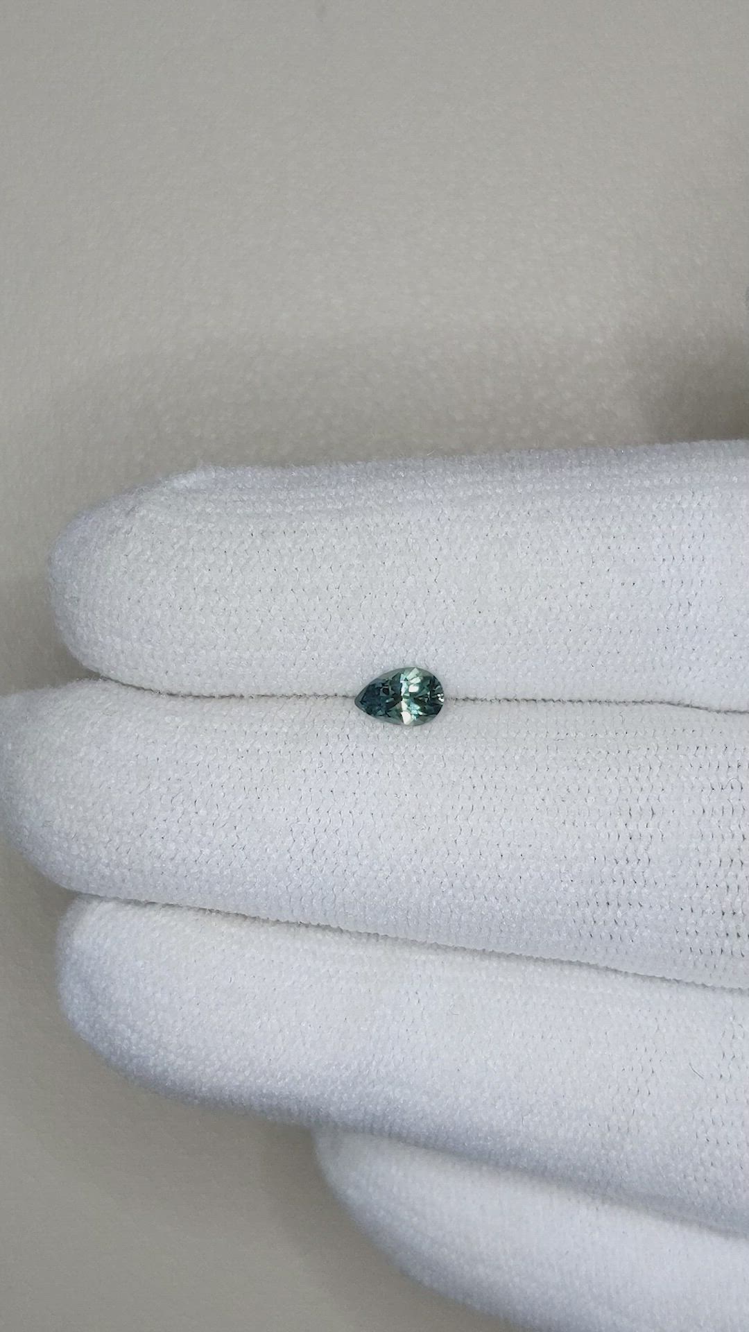 0.36 Ct. Bluish Green Sapphire from Montana Size Video