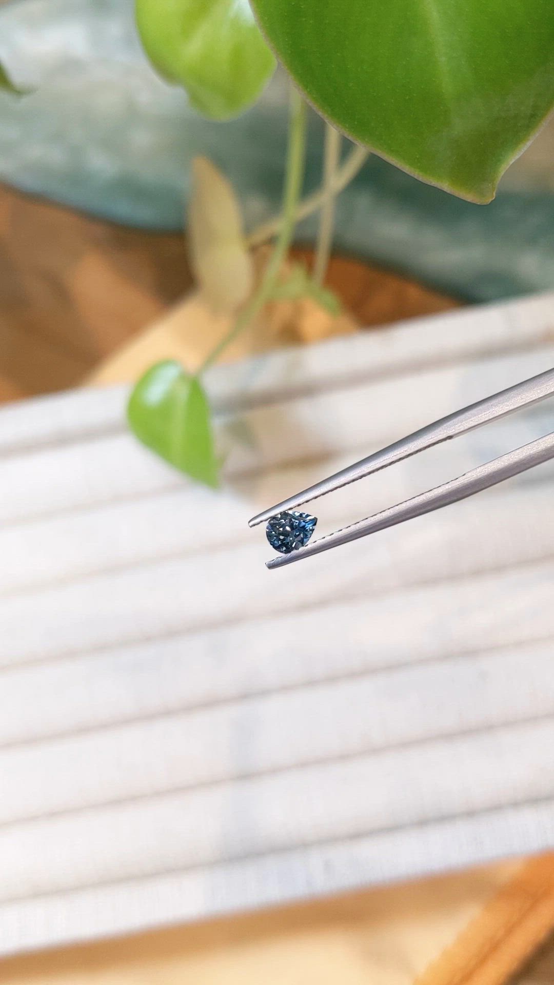 0.38 Ct. Greenish Blue Sapphire from Montana Size Video