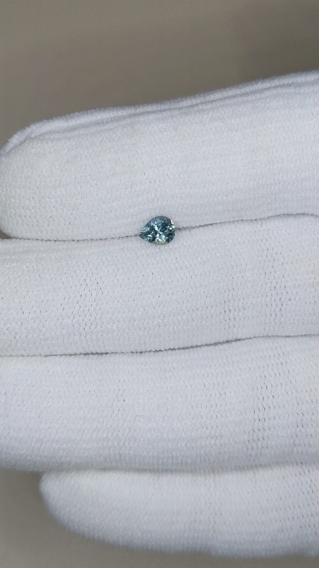0.38 Ct. Greenish Blue Sapphire from Montana Size Video