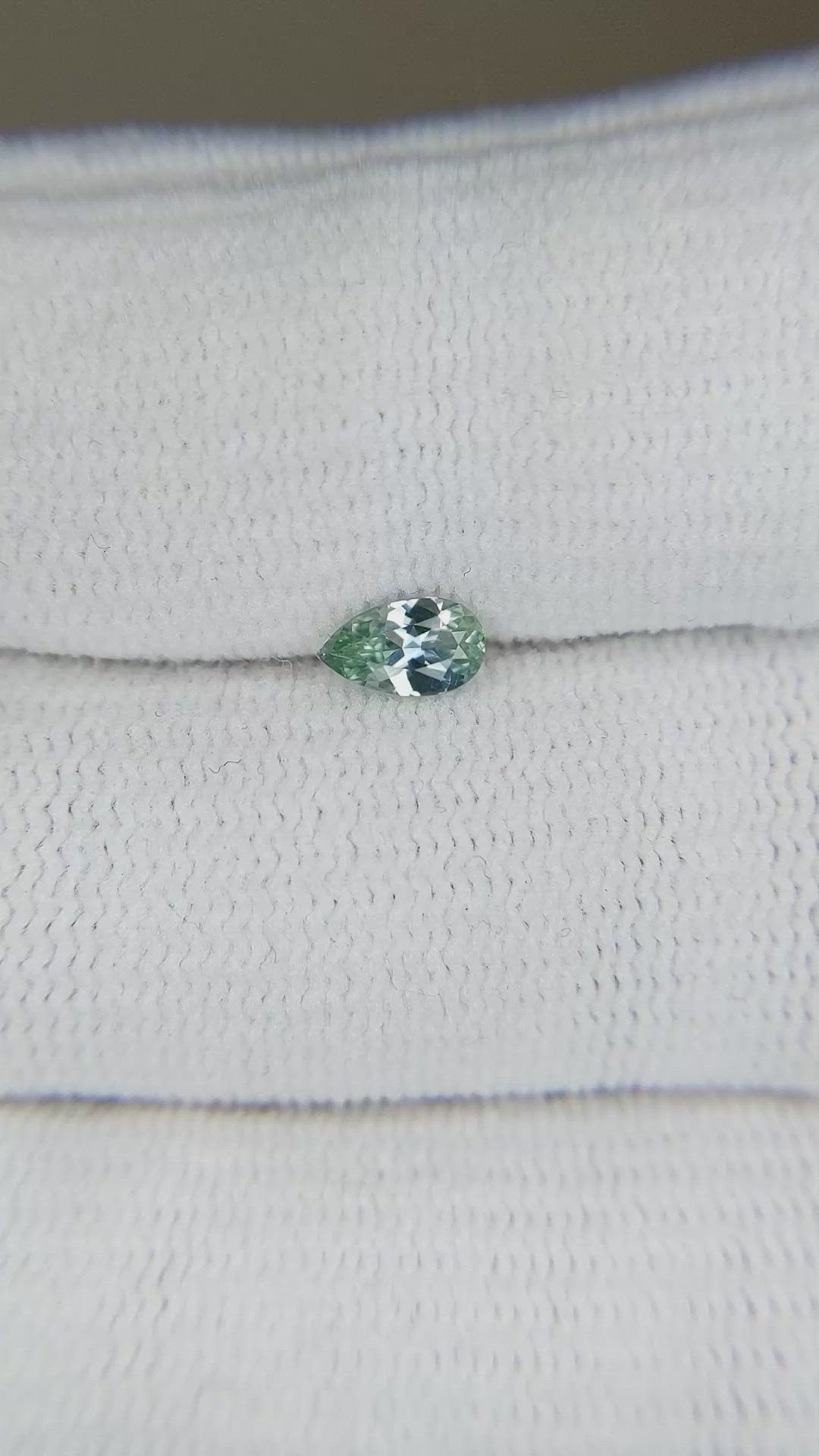 0.36 Ct. Green Sapphire from Montana Size Video