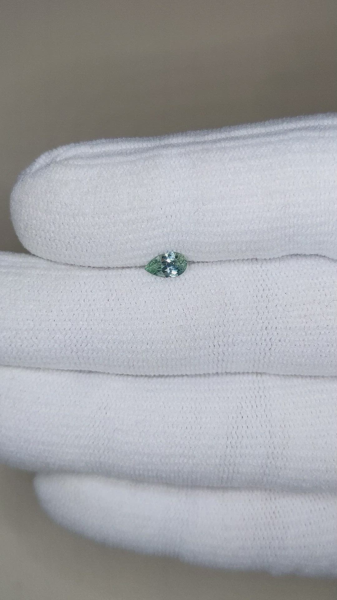 0.36 Ct. Green Sapphire from Montana Size Video