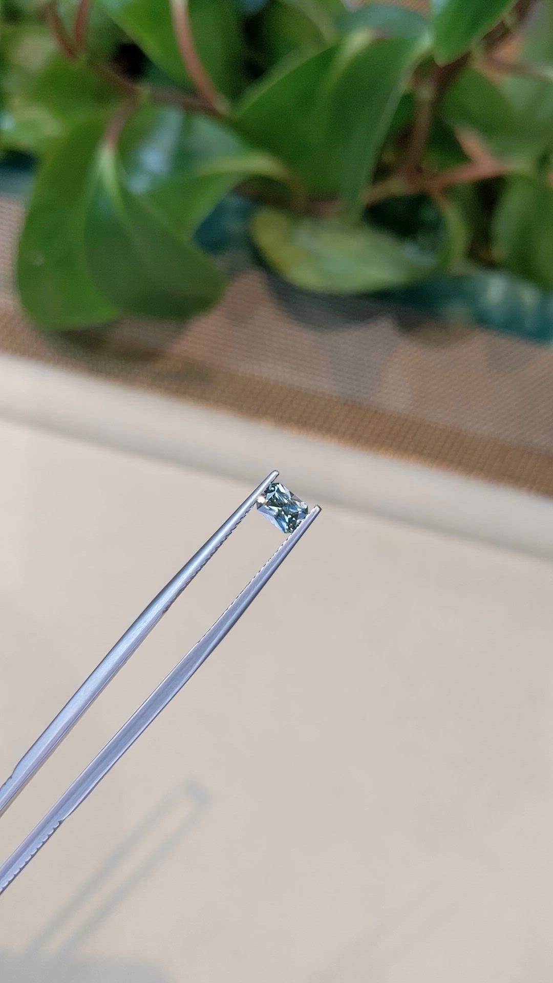 0.51 Ct. Bluish Green Sapphire from Ceylon (Sri Lanka) Size Video