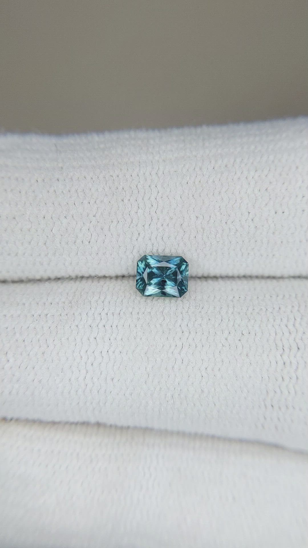 0.51 Ct. Greenish Blue Sapphire from Montana Size Video