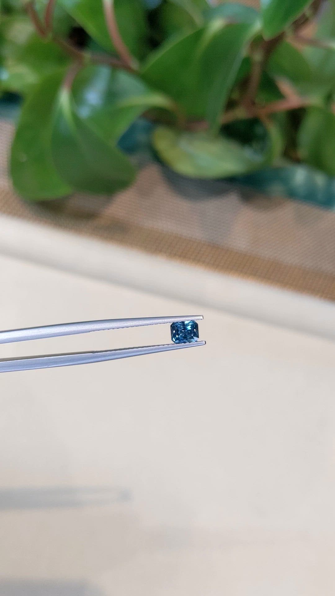 0.51 Ct. Greenish Blue Sapphire from Montana Size Video