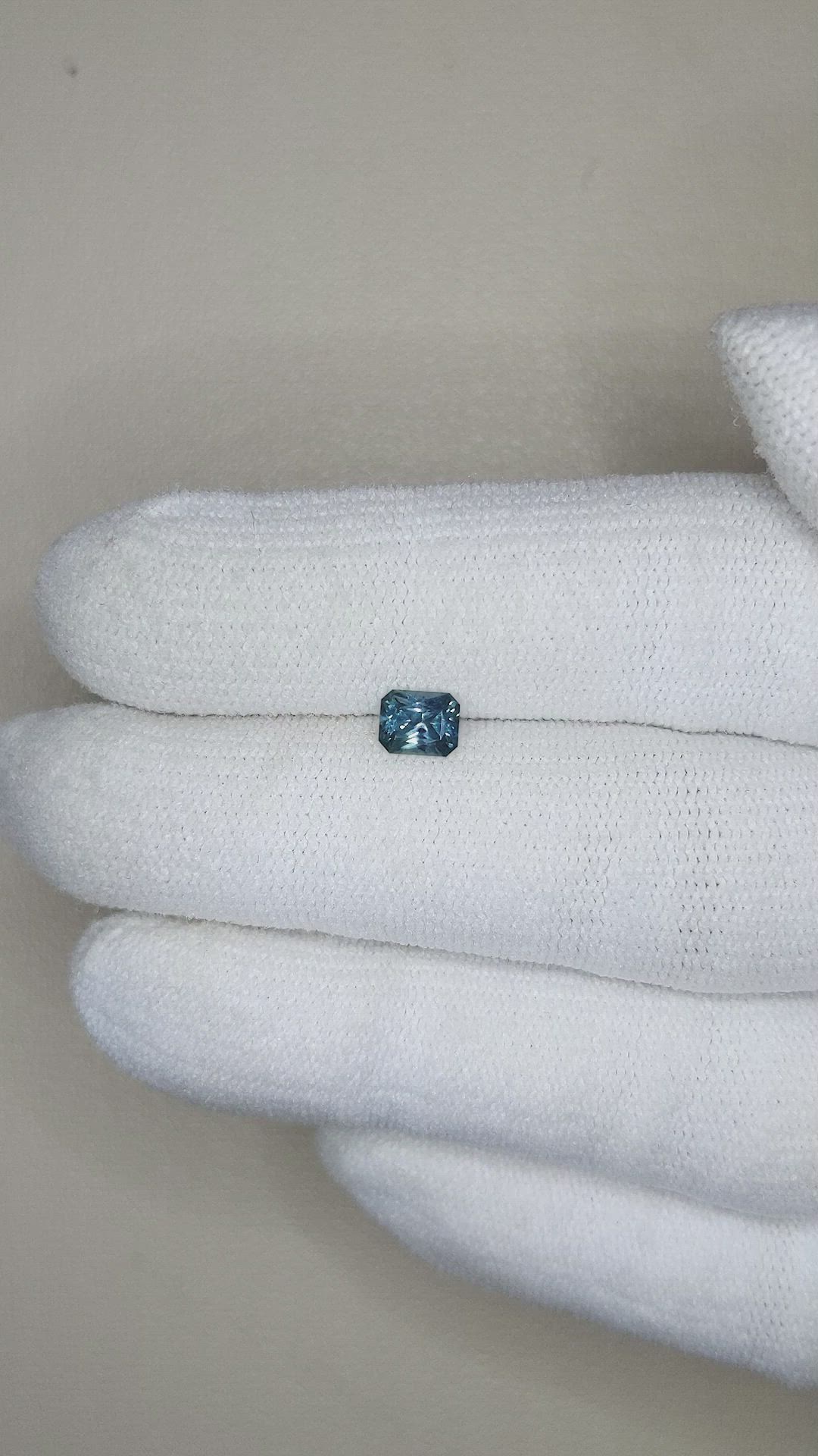 0.51 Ct. Greenish Blue Sapphire from Montana Size Video