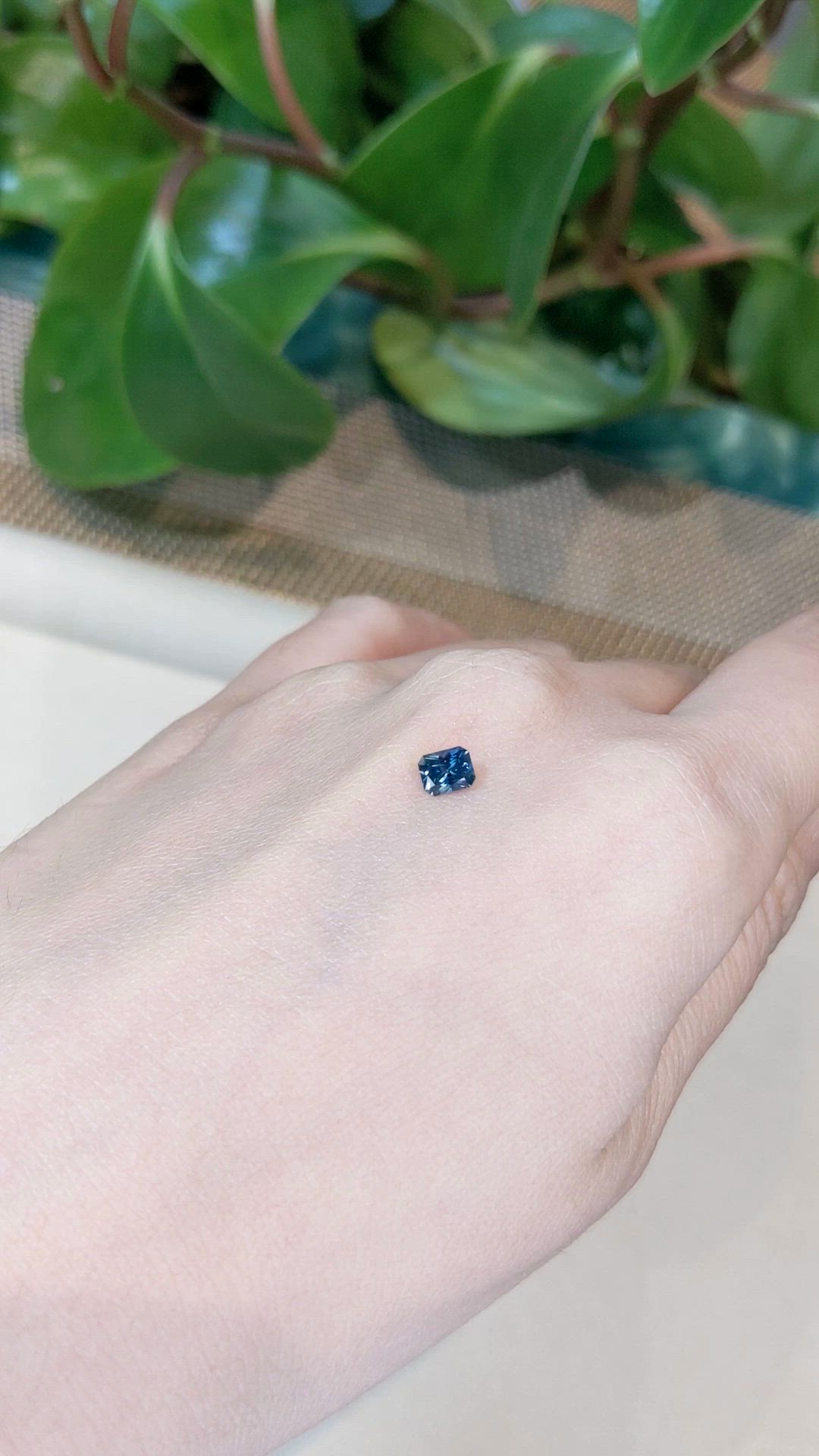 0.51 Ct. Greenish Blue Sapphire from Montana Size Video