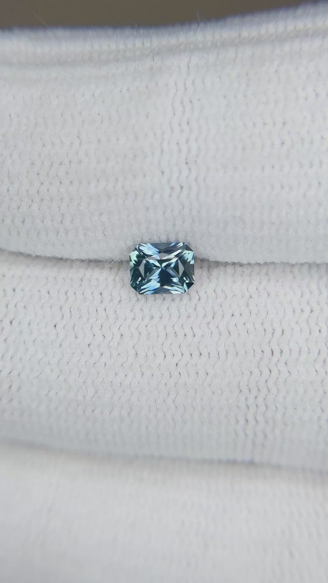 0.51 Ct. Greyish Blue Sapphire from Ceylon (Sri Lanka) Size Video