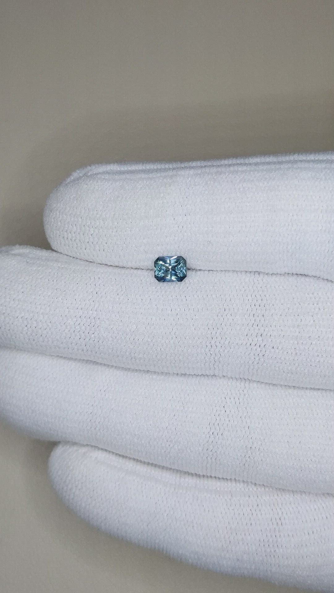 0.51 Ct. Greyish Blue Sapphire from Ceylon (Sri Lanka) Size Video