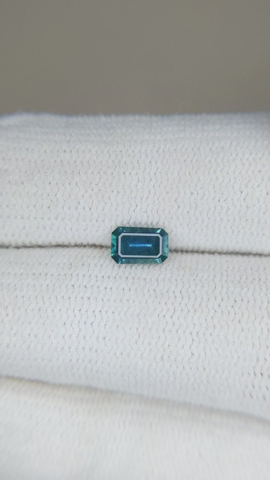 0.52 Ct. Bluish Green Sapphire from Montana Size Video