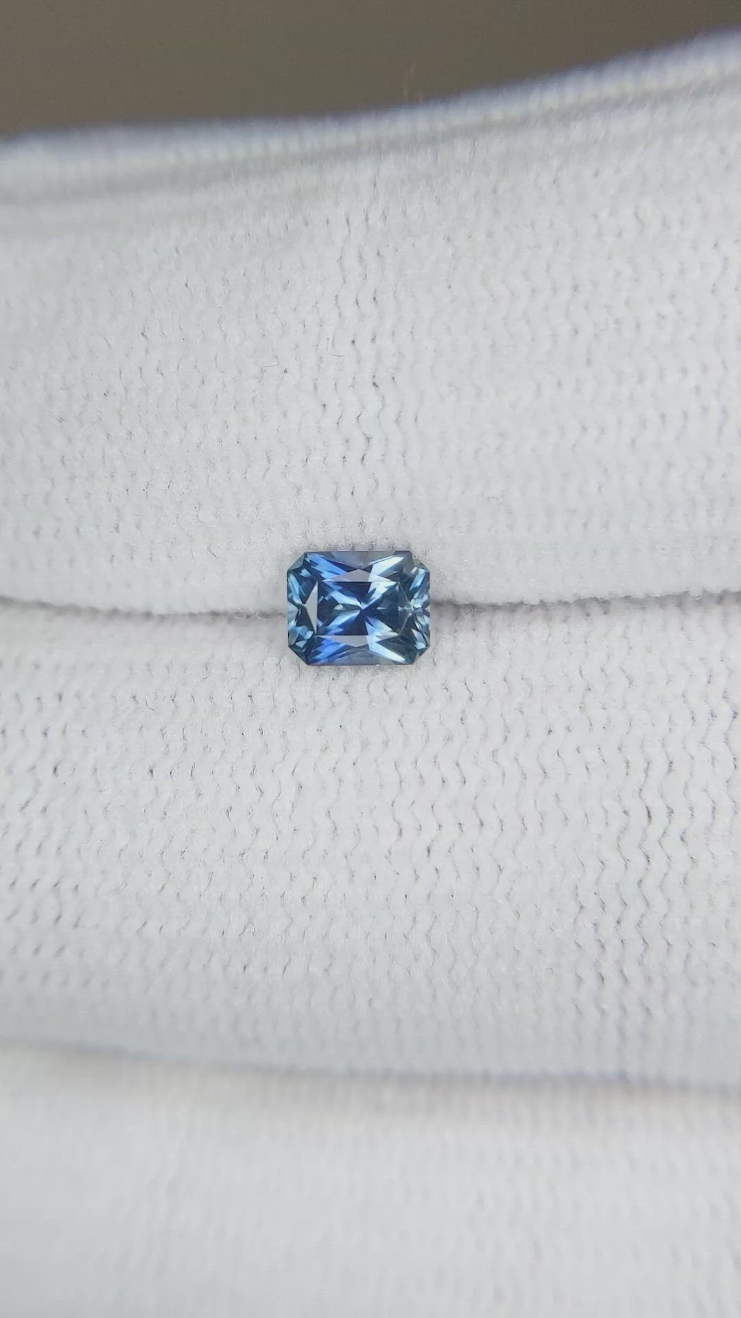 0.52 Ct. Greyish Blue Sapphire from Montana Size Video