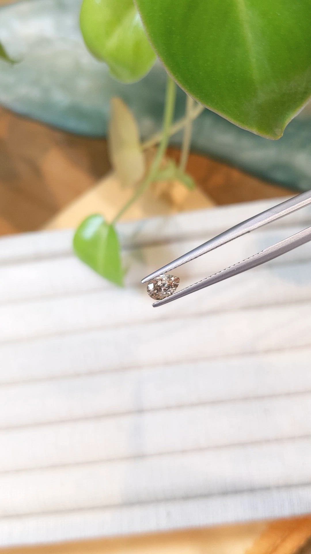 0.51 Ct. Peach Sapphire from Montana Size Video