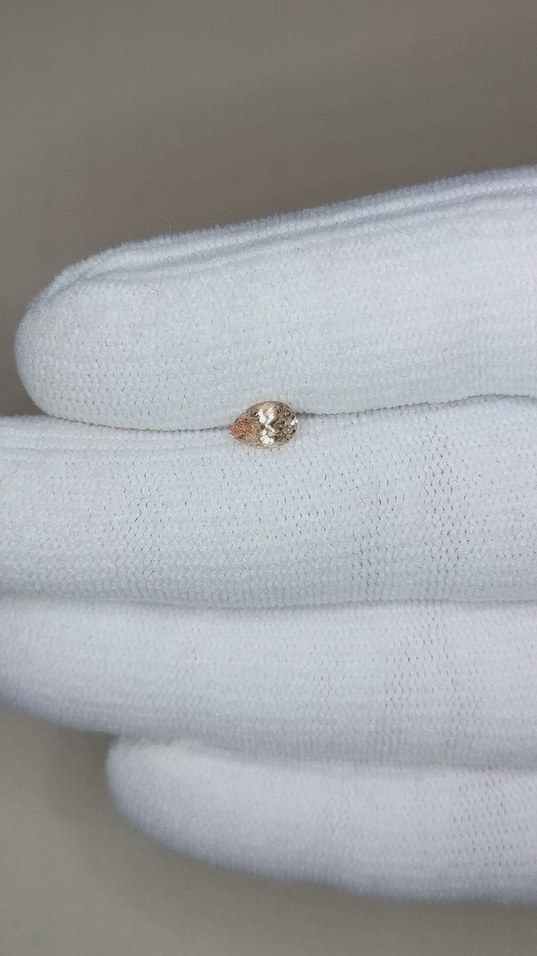 0.51 Ct. Peach Sapphire from Montana Size Video