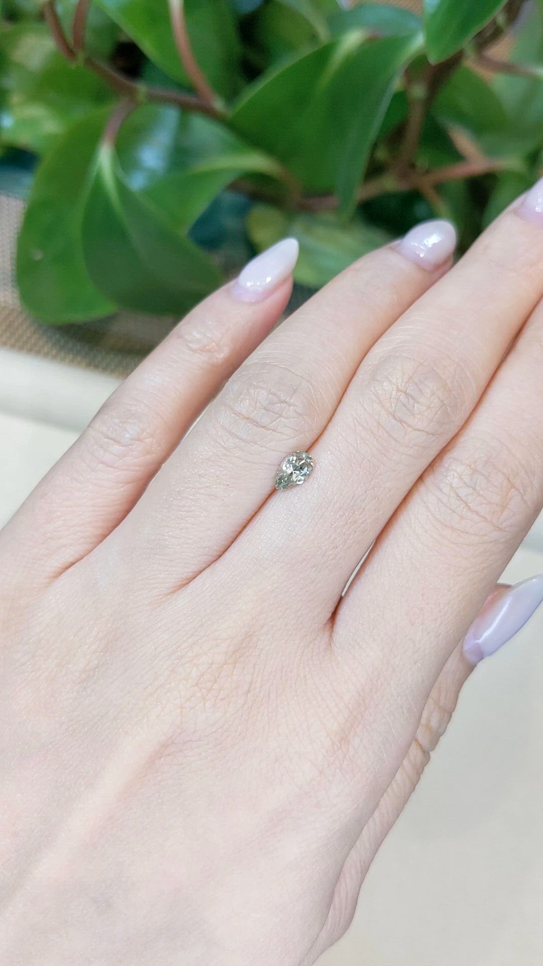 0.57 Ct. Yellowish Brown Sapphire from Montana Size Video