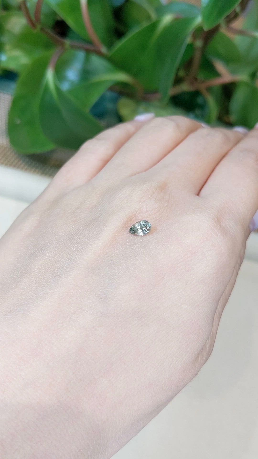 0.57 Ct. Yellowish Brown Sapphire from Montana Size Video