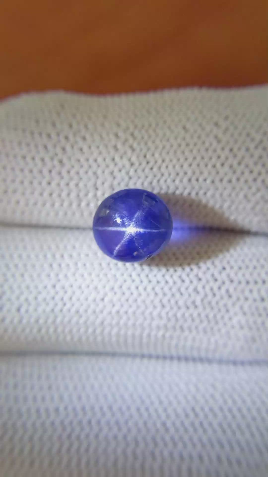 7.13 Ct. Blue Star Sapphire from Ceylon (Sri Lanka) Size Video