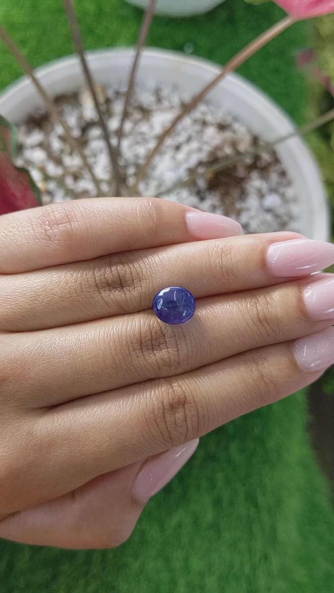 7.13 Ct. Blue Star Sapphire from Ceylon (Sri Lanka) Size Video