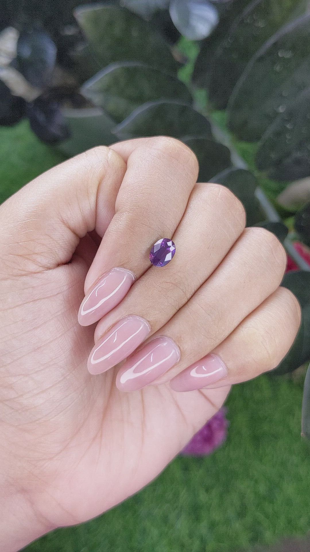 1.35 Ct. Pinkish Purple Sapphire from Tanzania Size Video