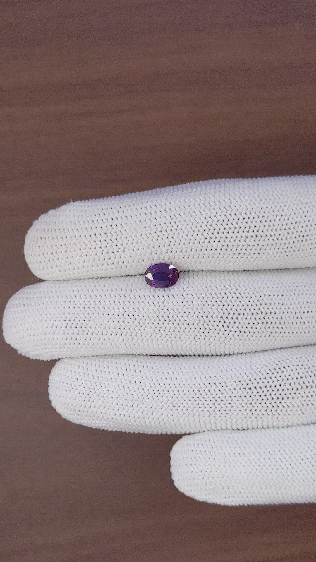 1.35 Ct. Pinkish Purple Sapphire from Tanzania Size Video