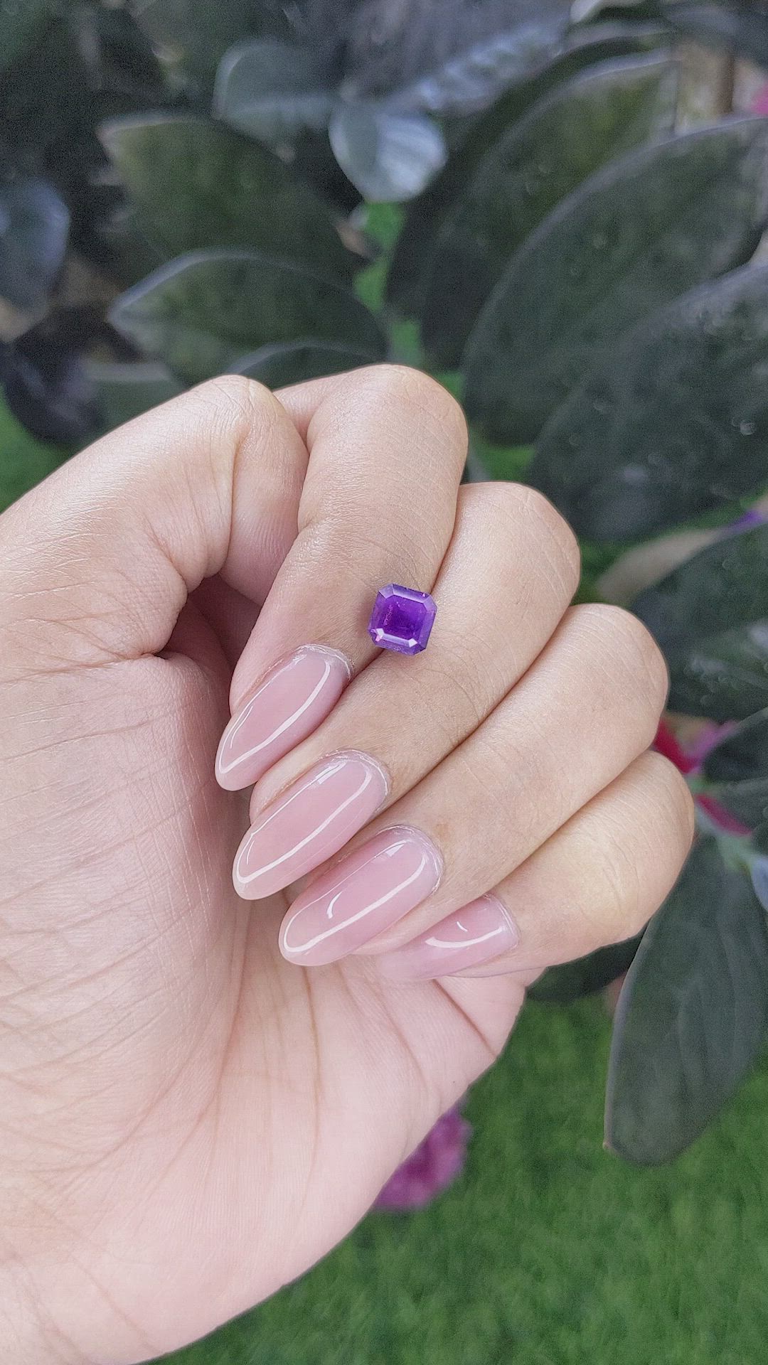 2.08 Ct. Bluish Purple Sapphire from Tanzania Size Video