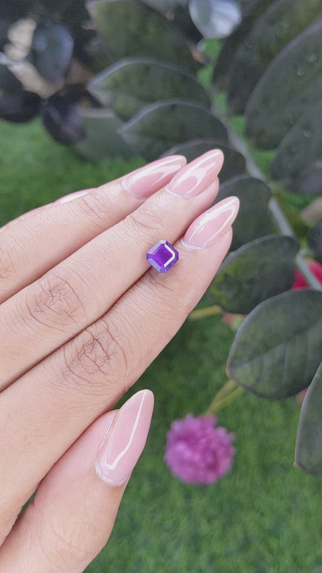 2.08 Ct. Bluish Purple Sapphire from Tanzania Size Video