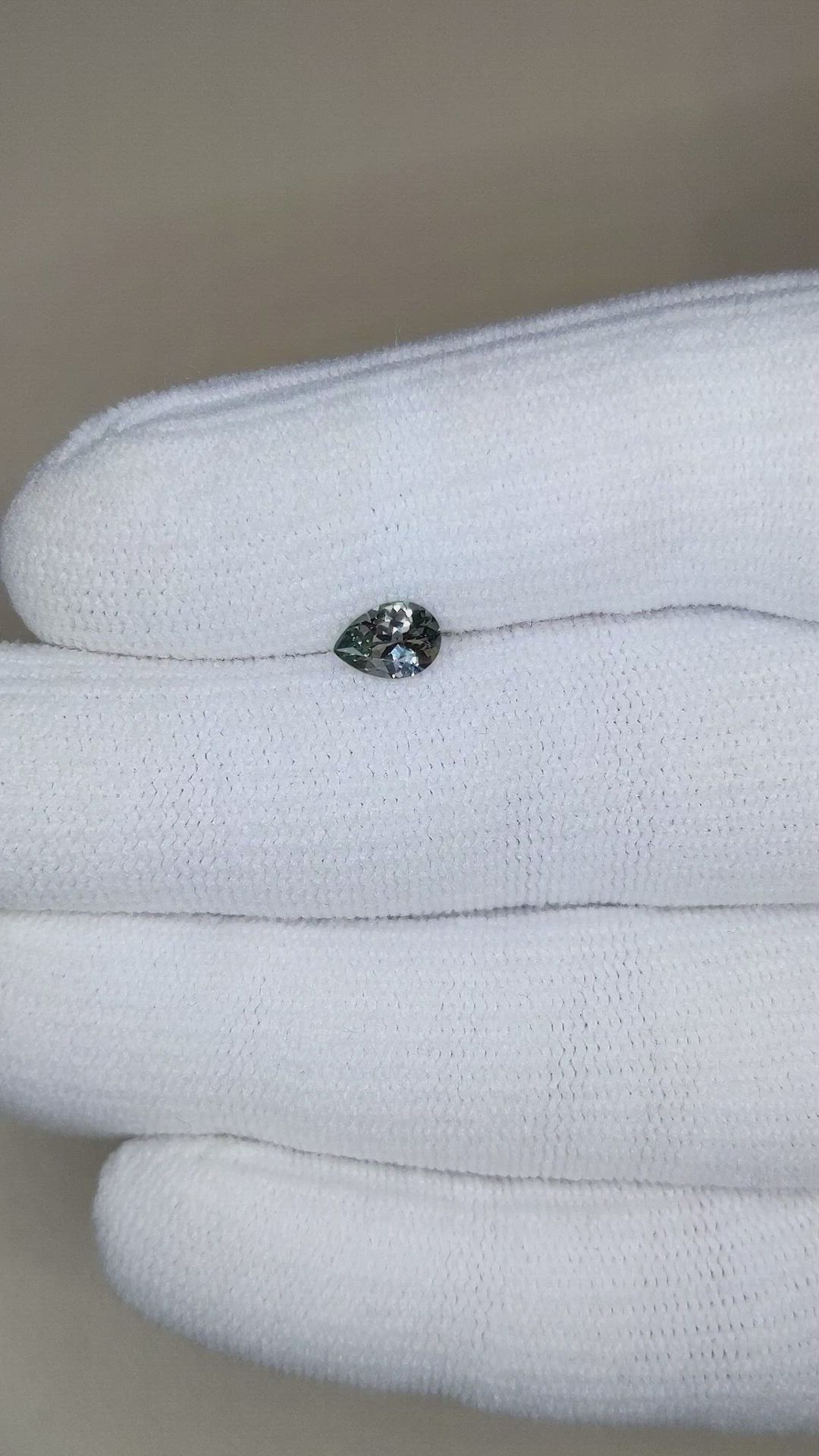0.58 Ct. Purple Sapphire from Montana Size Video