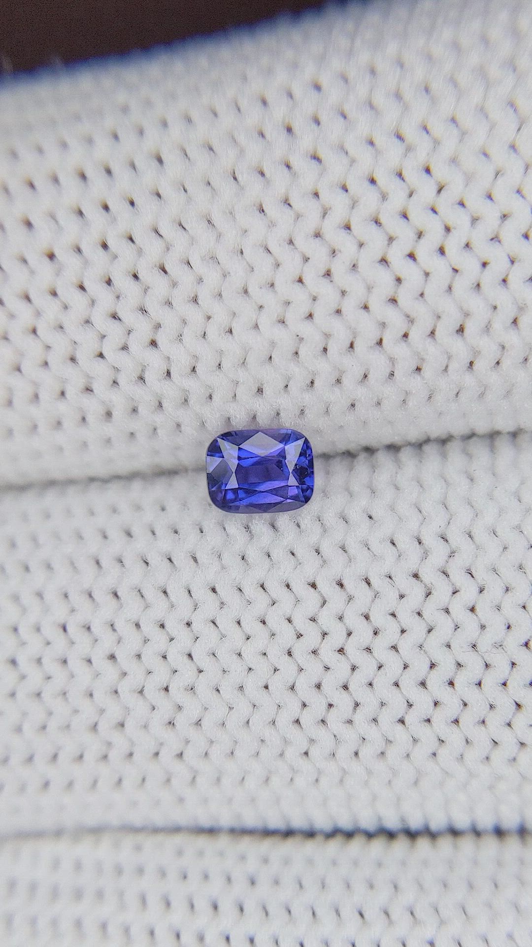0.44 Ct. Purplish Blue Sapphire from Tanzania Size Video