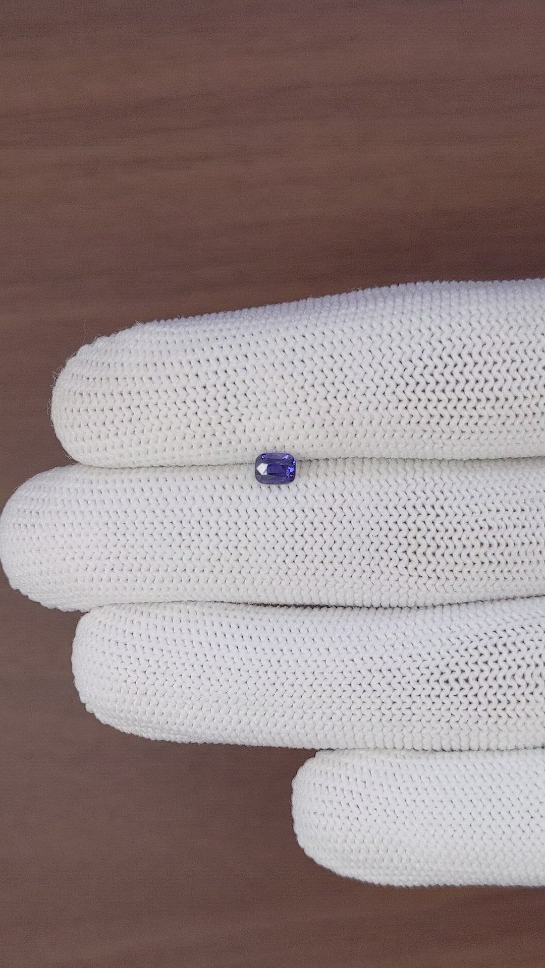 0.44 Ct. Purplish Blue Sapphire from Tanzania Size Video