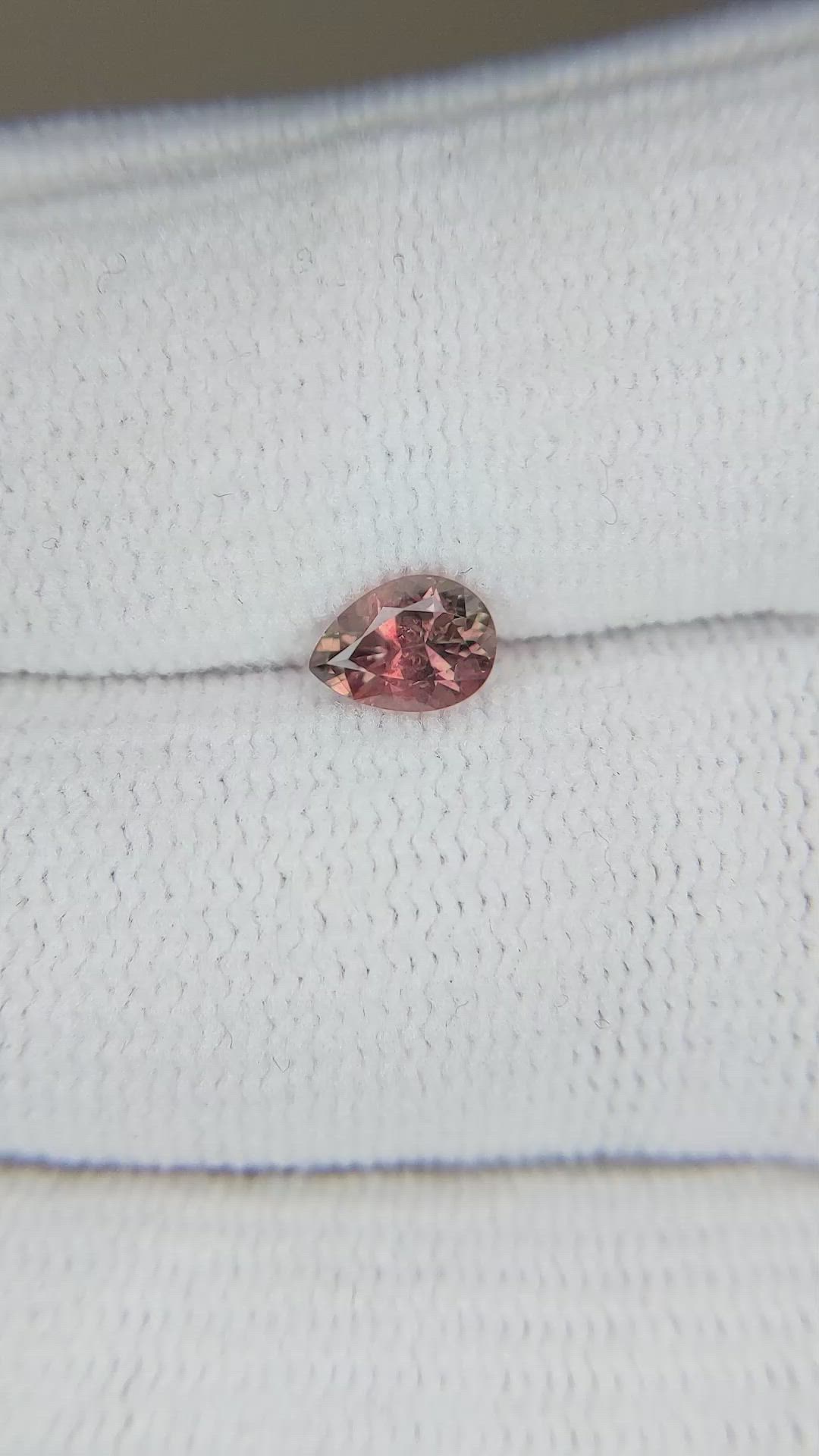 0.58 Ct. Reddish Orange Sapphire from Montana Size Video