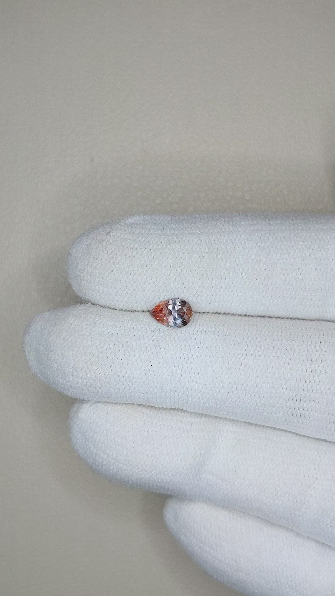 0.50 Ct. Bi Color Sapphire from Montana Size Video