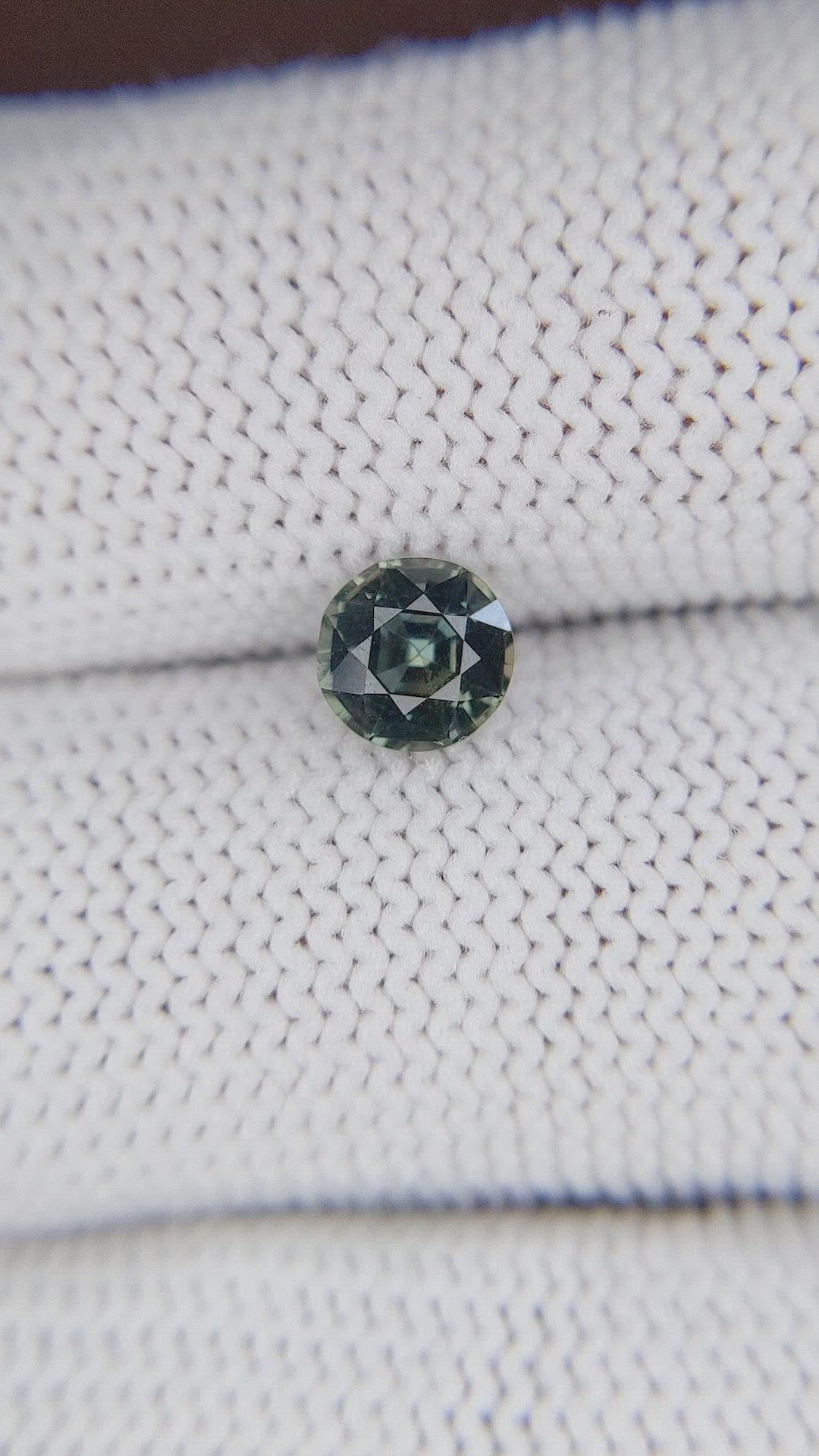 1.08 Ct. Bluish Green Sapphire from Madagascar Size Video