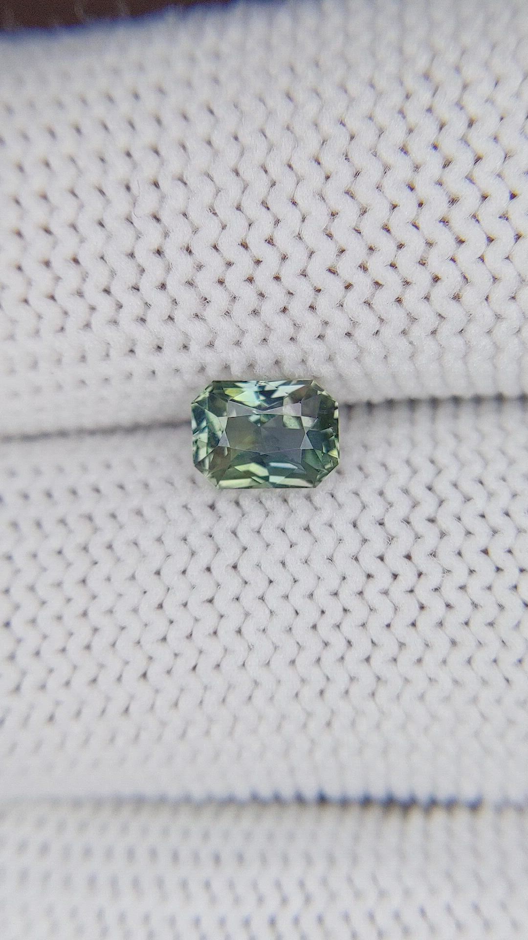 1.01 Ct. Bluish Green Sapphire from Madagascar Size Video