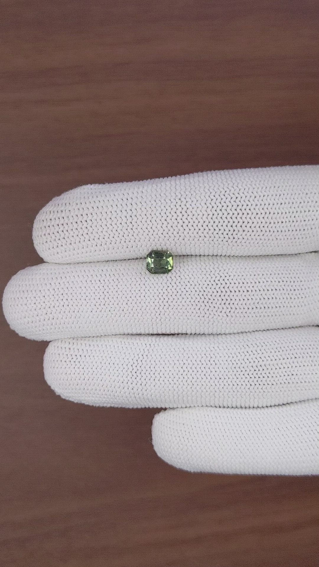 1.26 Ct. Bluish Green Sapphire from Madagascar Size Video