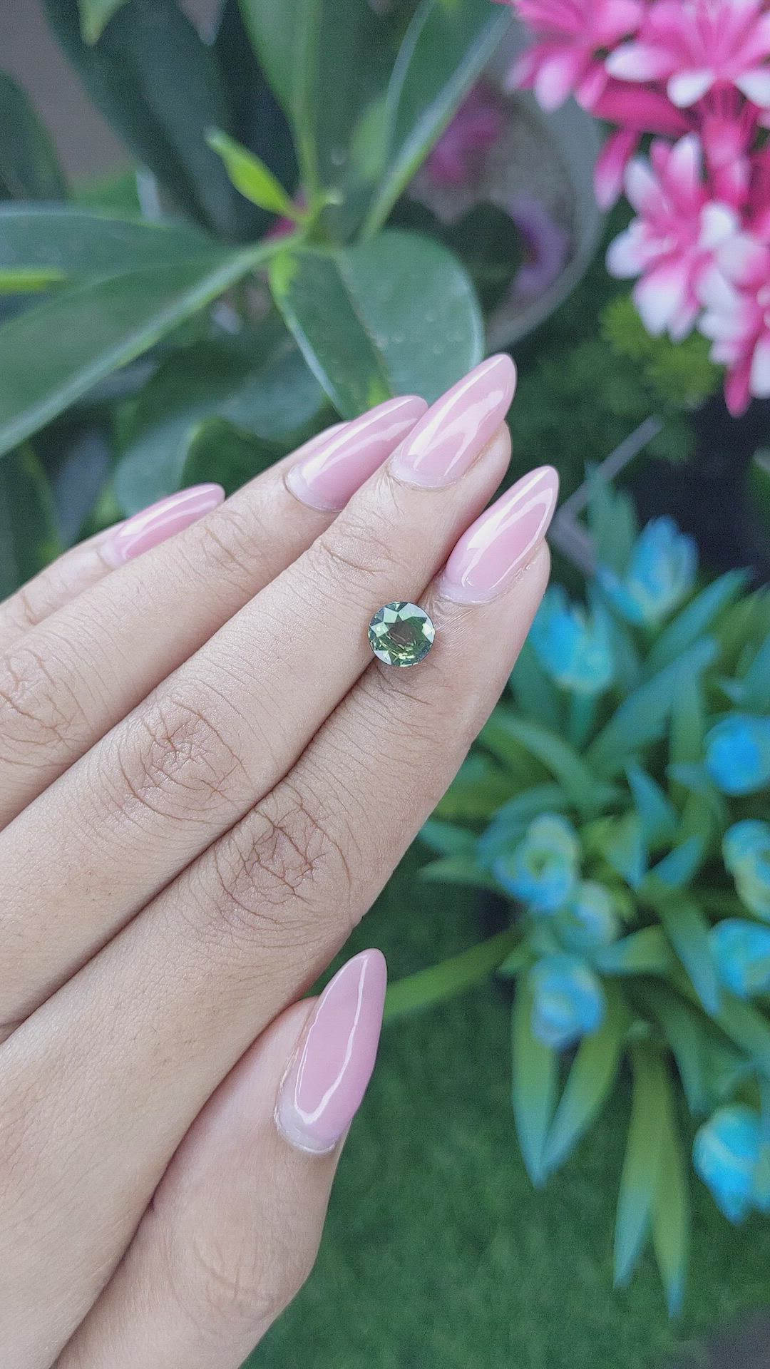 1.55 Ct. Green Sapphire from Madagascar Size Video