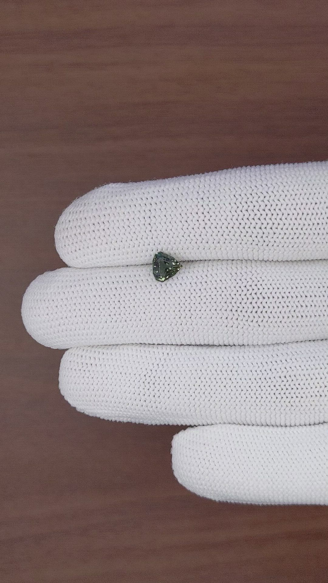 1.03 Ct. Green Sapphire from Madagascar Size Video