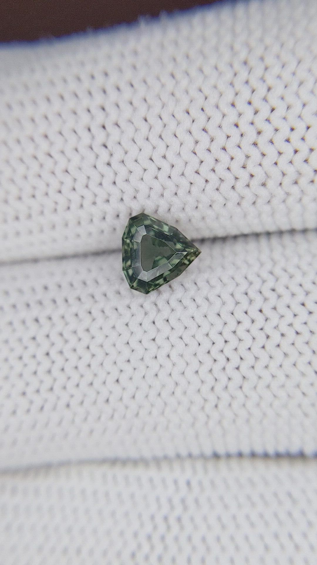 1.03 Ct. Green Sapphire from Madagascar Size Video