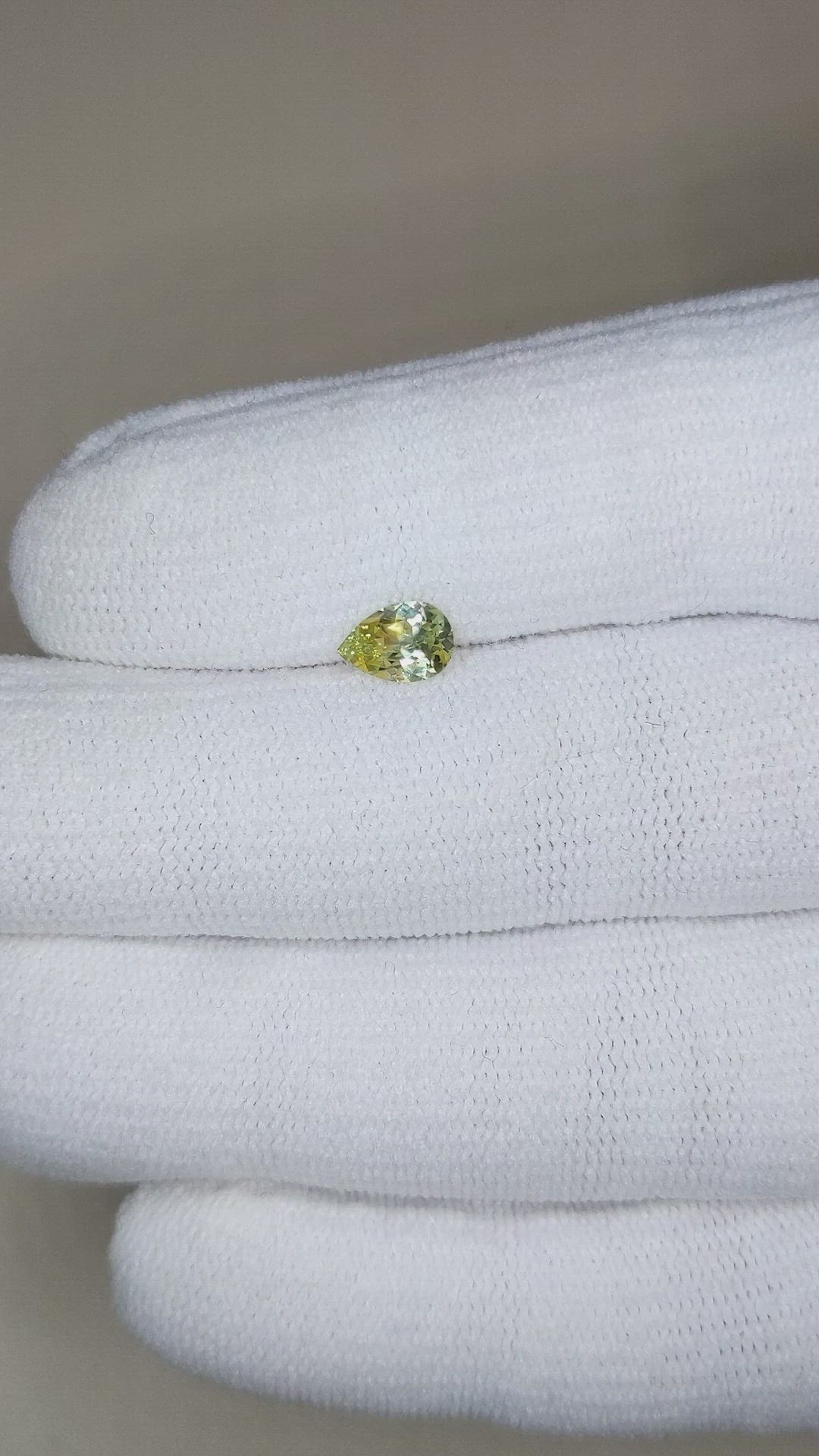 0.64 Ct. Bi Color Sapphire from Montana Size Video