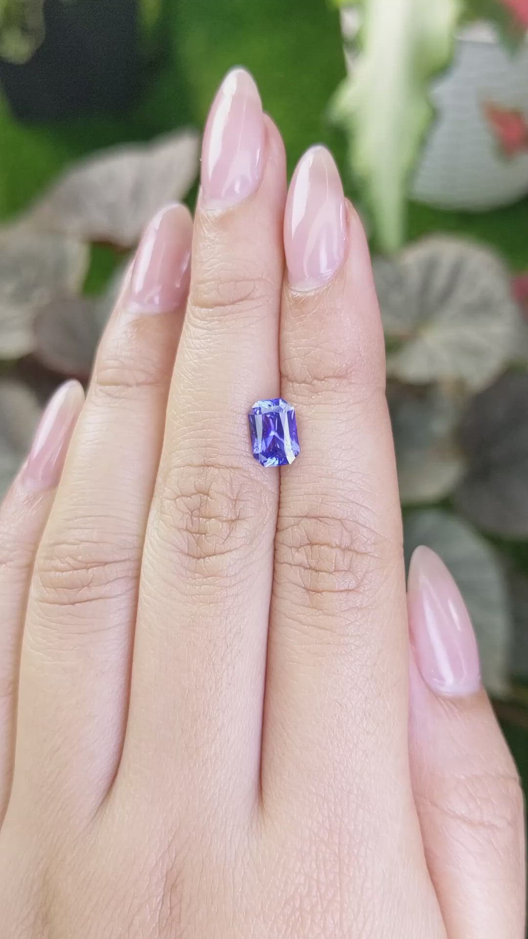 1.58 Ct. Bluish Purple Sapphire from Ceylon (Sri Lanka) Size Video