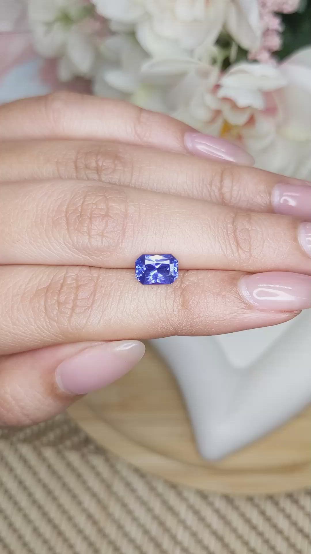 1.58 Ct. Bluish Purple Sapphire from Ceylon (Sri Lanka) Size Video