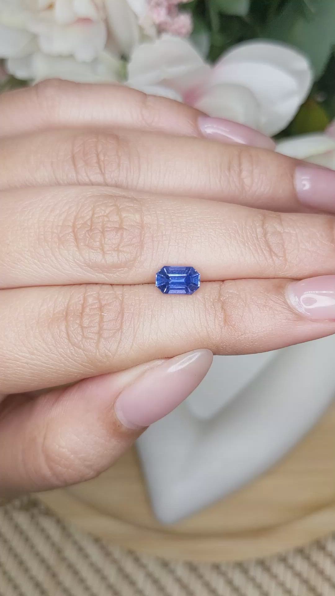 1.30 Ct. Blue Sapphire from Ceylon (Sri Lanka) Size Video