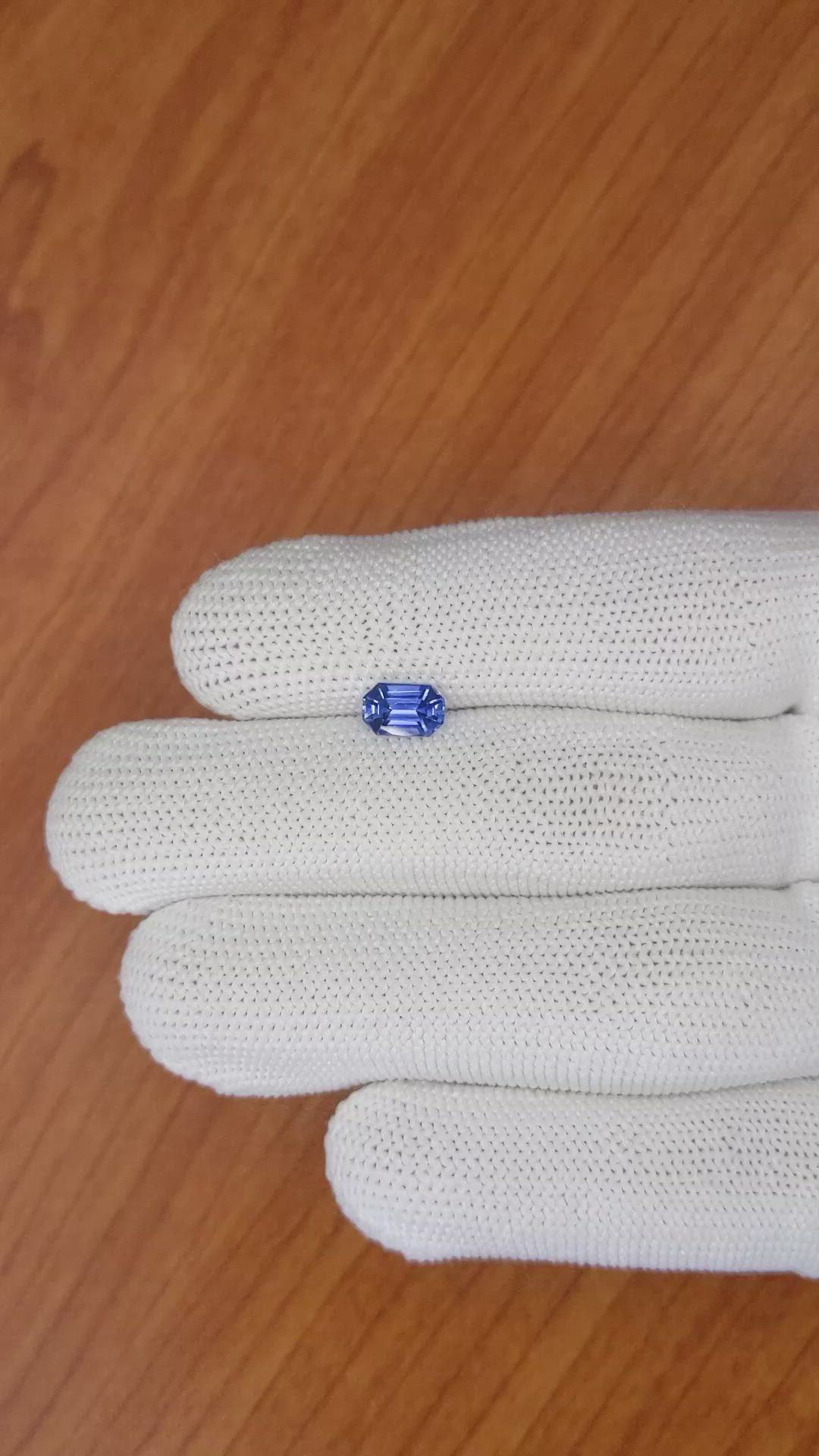 1.30 Ct. Blue Sapphire from Ceylon (Sri Lanka) Size Video