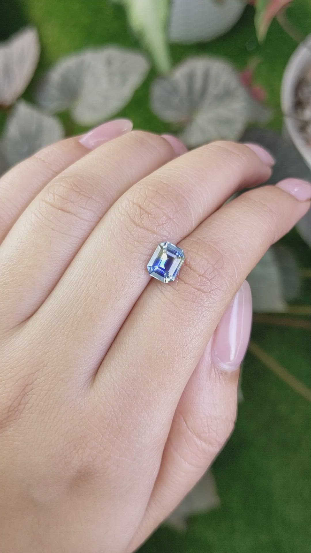 1.90 Ct. Bi Color Sapphire from Ceylon (Sri Lanka) Size Video