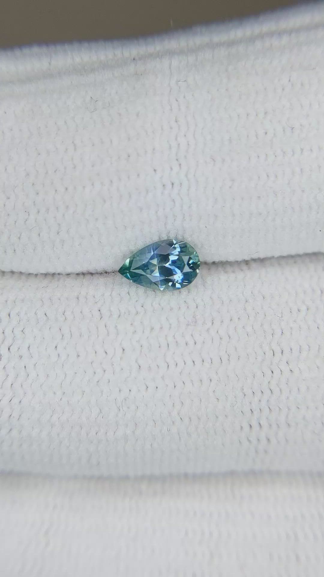 0.50 Ct. Bluish Green Sapphire from Montana Size Video