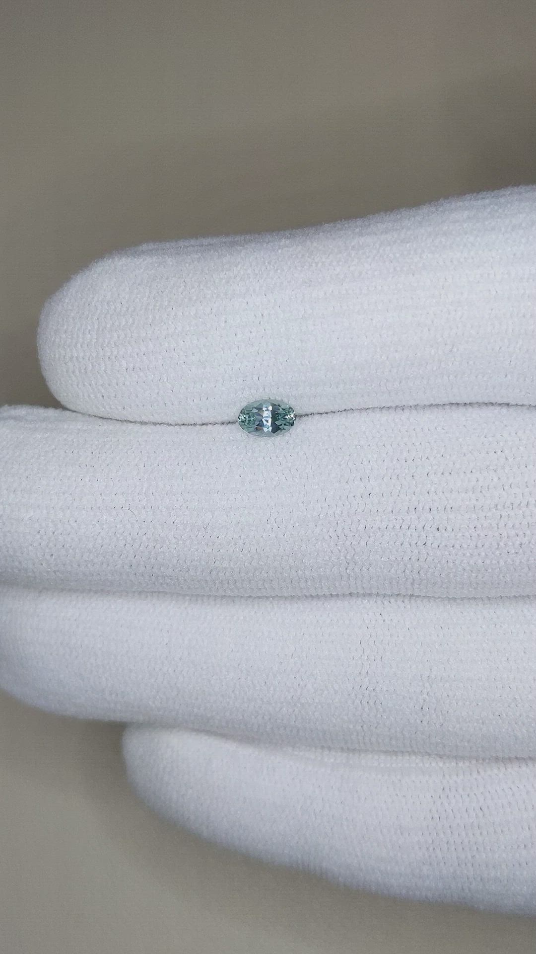 0.40 Ct. Bluish Green Sapphire from Montana Size Video