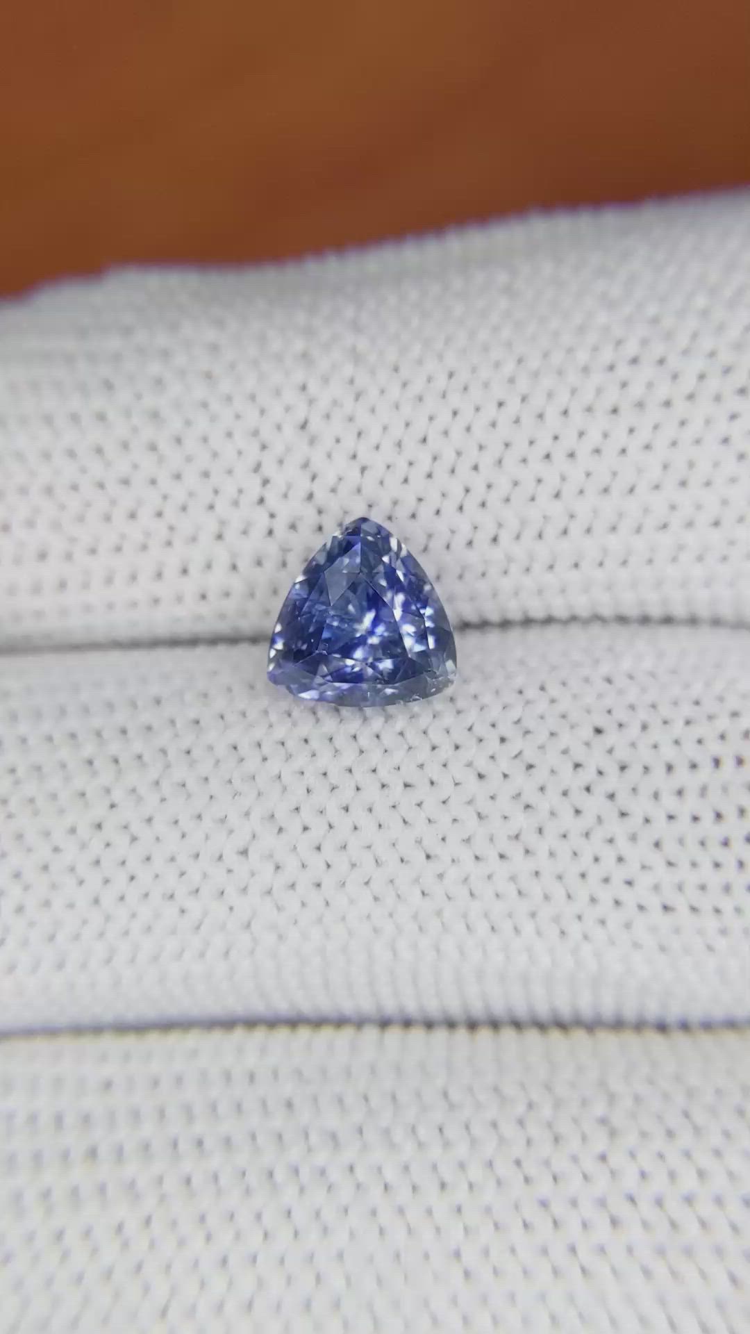 2.60 Ct. Blue Sapphire from Ceylon (Sri Lanka) Size Video