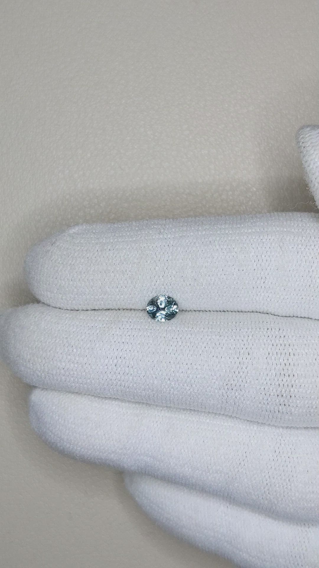 0.40 Ct. Greyish Blue Sapphire from Montana Size Video