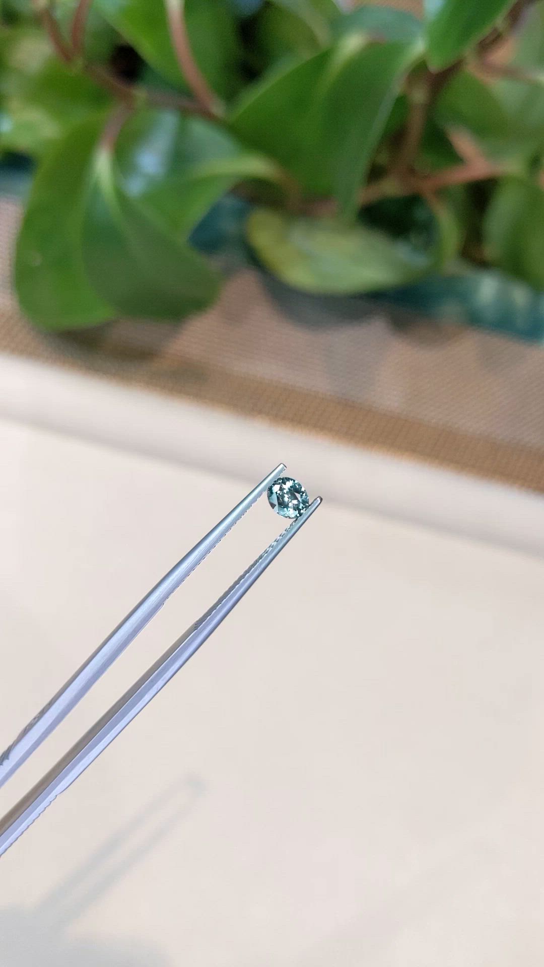 0.40 Ct. Greyish Blue Sapphire from Montana Size Video