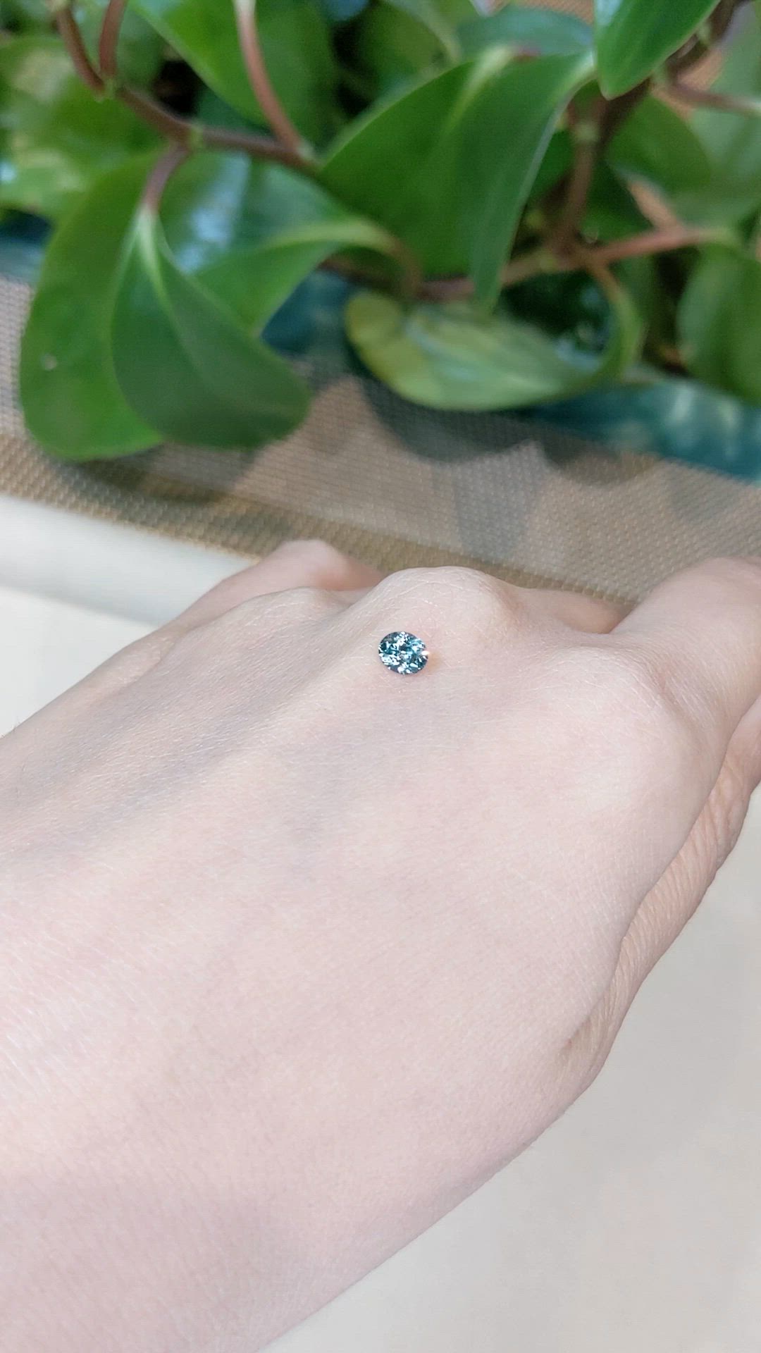 0.40 Ct. Greyish Blue Sapphire from Montana Size Video