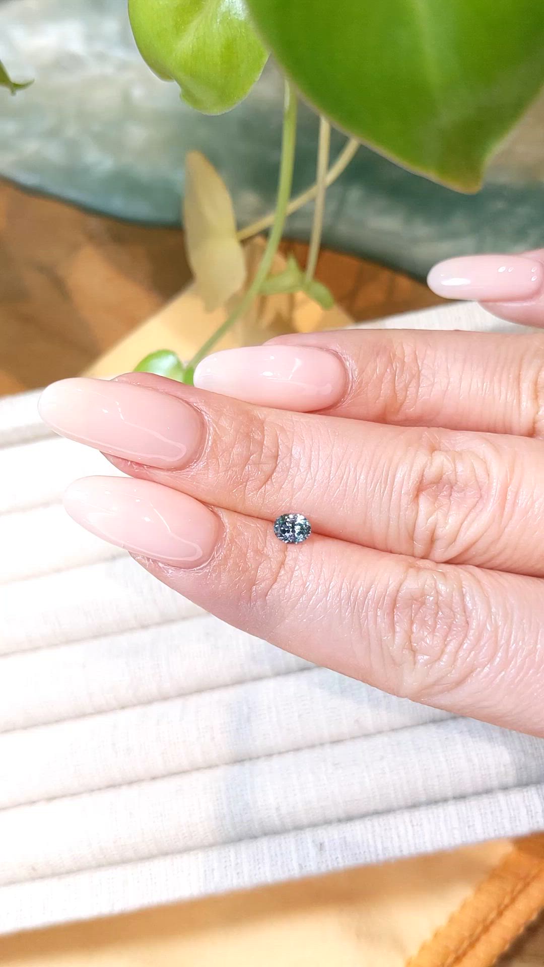 0.40 Ct. Greyish Blue Sapphire from Montana Size Video