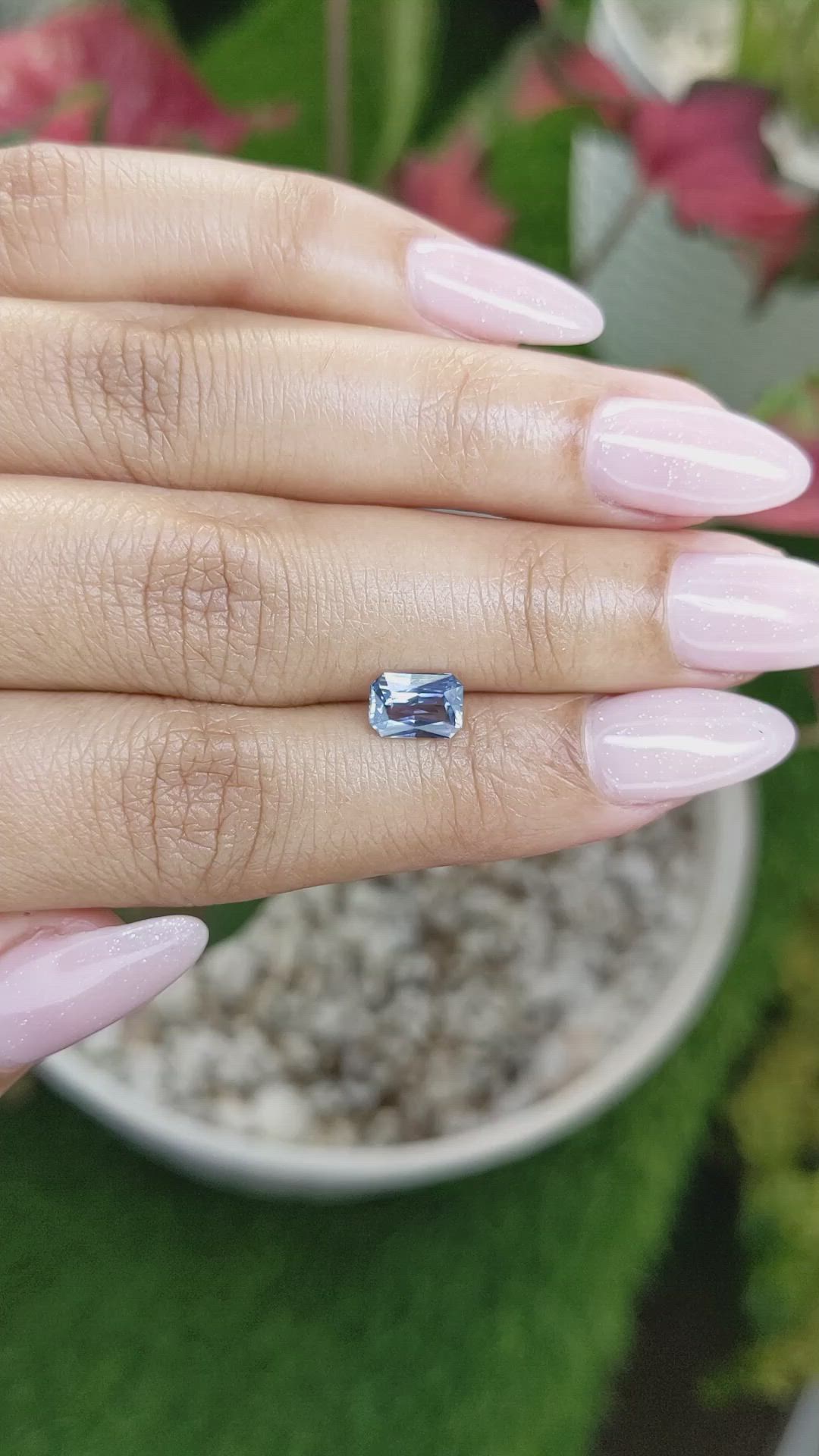 1.15 Ct. Blue Sapphire from Ceylon (Sri Lanka) Size Video